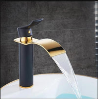 Cauzac™ Elegant Gold Waterfall Bathroom Basin Mixer Faucet