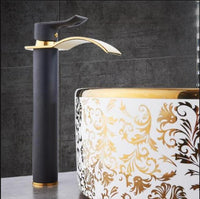 Cauzac™ Elegant Gold Waterfall Bathroom Basin Mixer Faucet