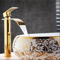 Cauzac™ Elegant Gold Waterfall Bathroom Basin Mixer Faucet