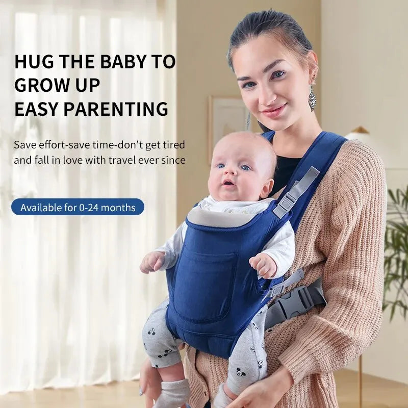 A versatile baby carrier that functions as a baby backpack for infants and toddlers