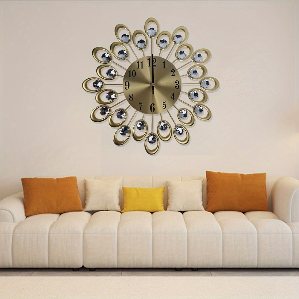 Cauzac™ Modern Silent Metal Wall Clock for Living Room Elegance