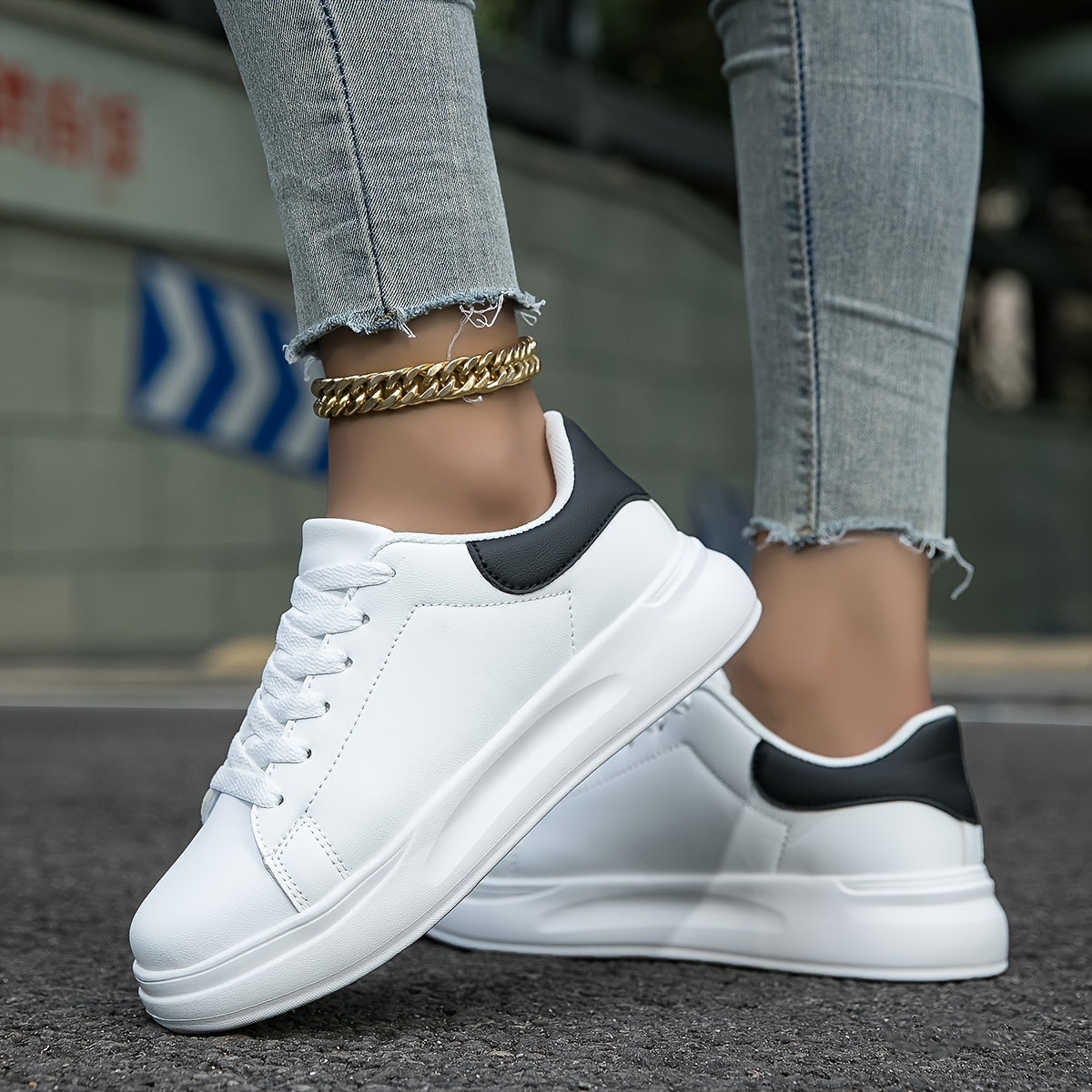 Cauzac™ Women's Timeless White Leather Sneakers – Effortless Style