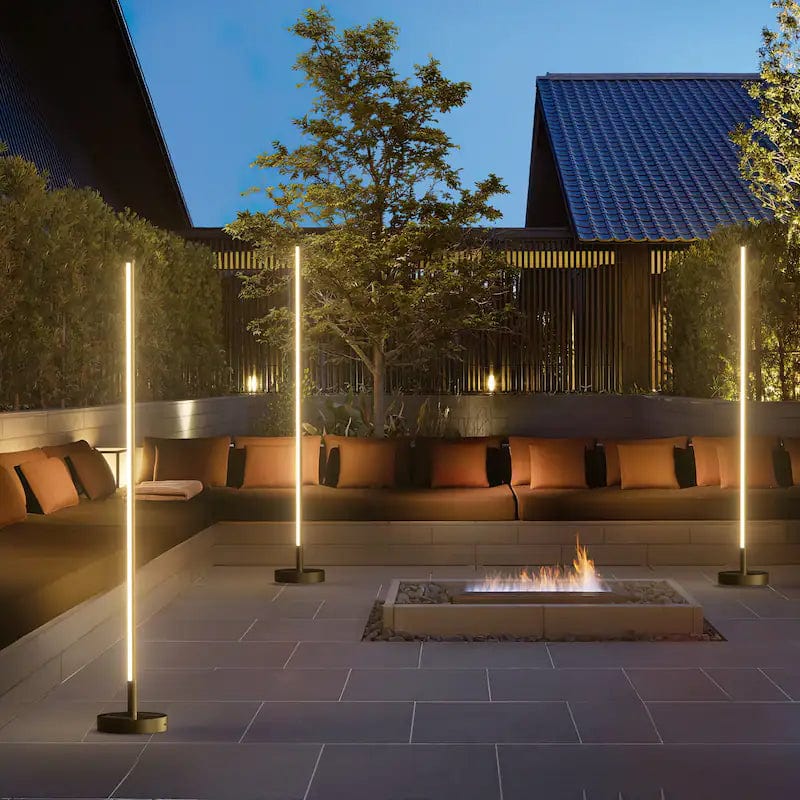 Elegant outdoor solar lamp with LED for garden lighting