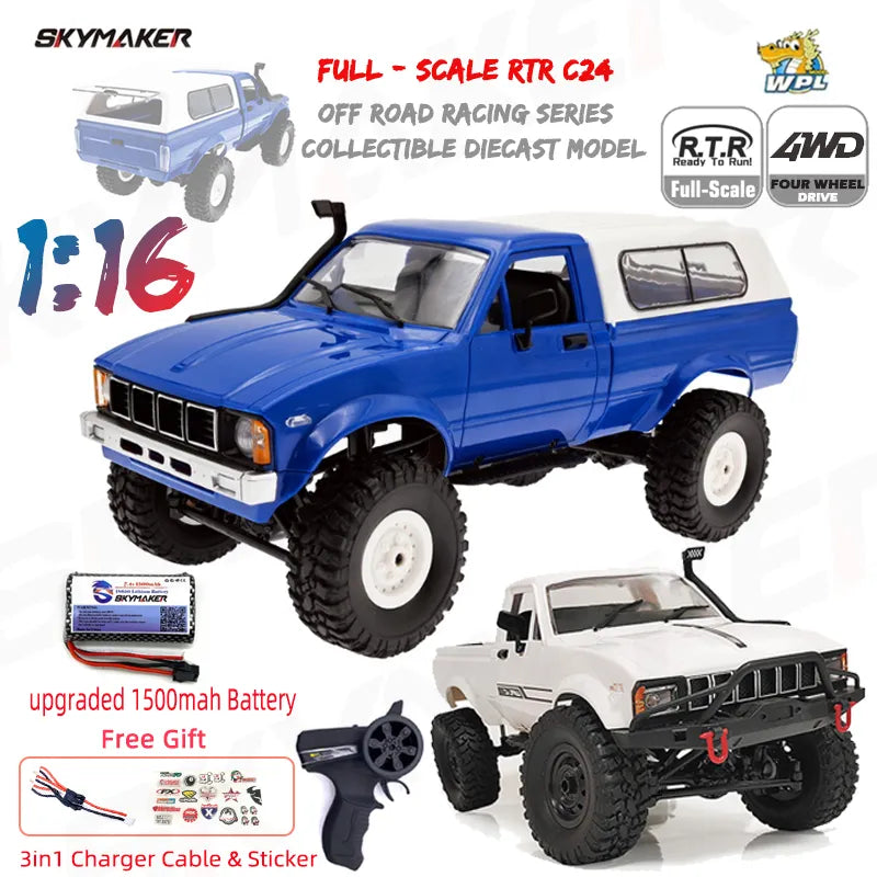 Remote control off road rock crawler car