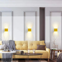Contemporary decorative and modern wall light in a living room with adjustable features