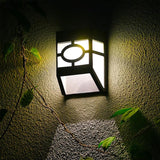 Solar wall light with led bulbs for decorative outdoor lighting