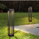 Outdoor garden space illuminated by led garden lights with a contemporary touch
