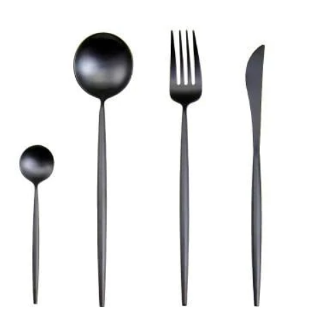 Cauzac™ Elegant 24-Piece Stainless Steel Cutlery Set with Gold and Silver Accents