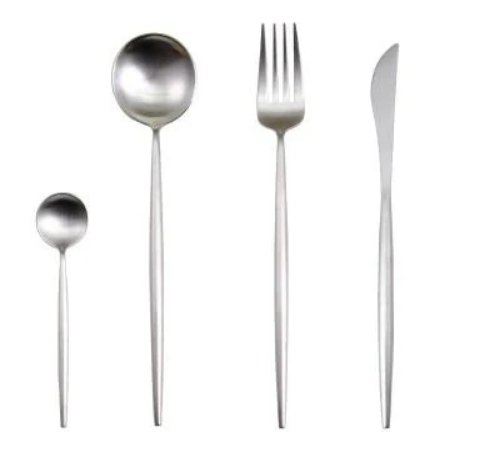 Cauzac™ Elegant 24-Piece Stainless Steel Cutlery Set with Gold and Silver Accents