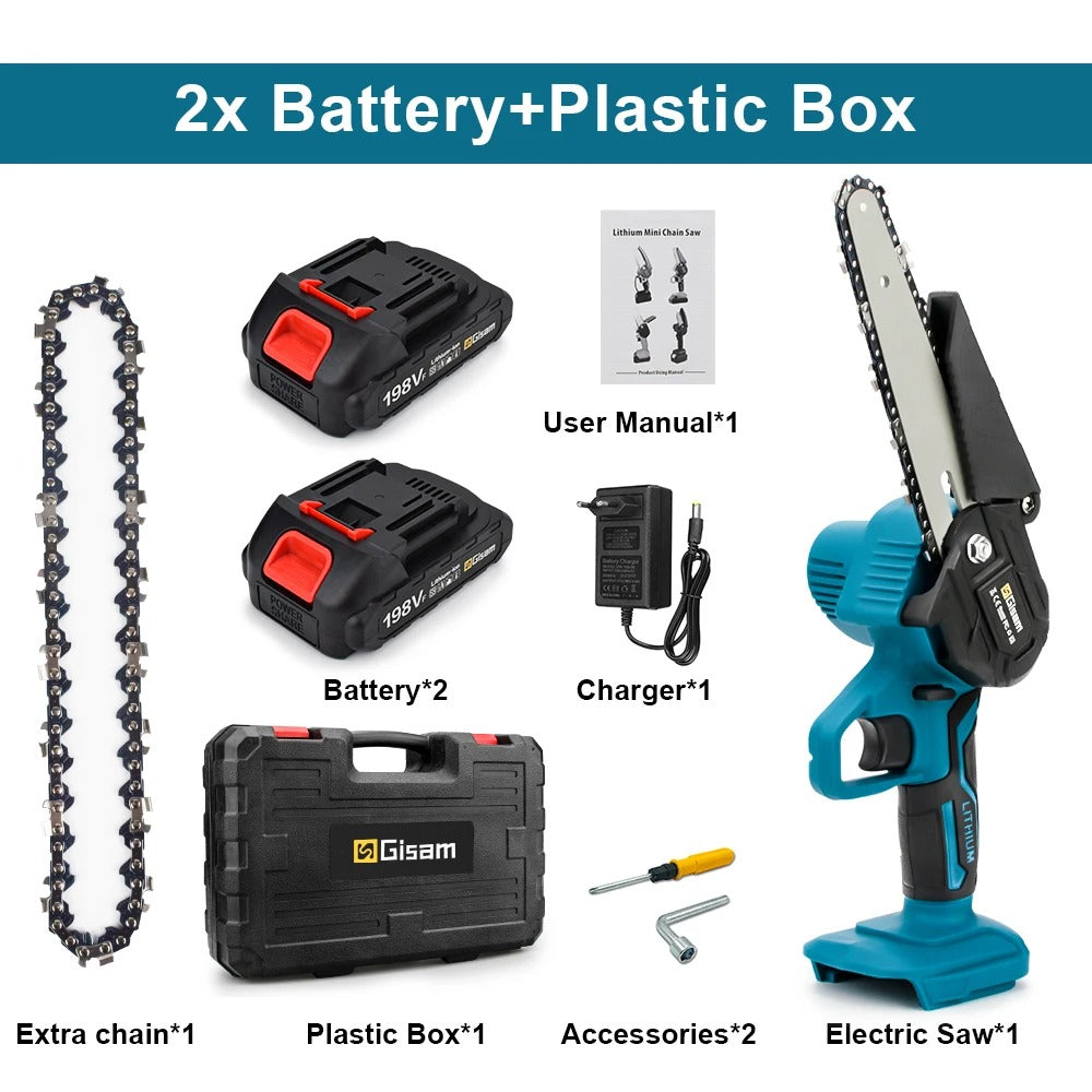 Cauzac™ Cordless Wood Cutter Chainsaw with Dual Batteries for Effortless Cutting
