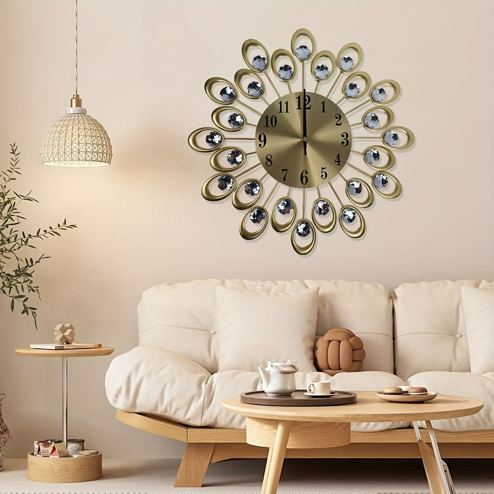 silent modern wall clock in a living room setting