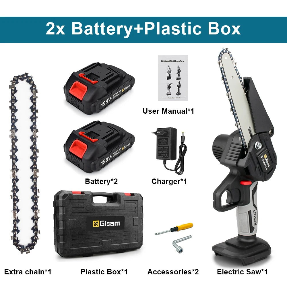 Cauzac™ Cordless Wood Cutter Chainsaw with Dual Batteries for Effortless Cutting