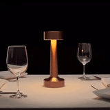 Cordless table lamp with touch dimming for outdoor use