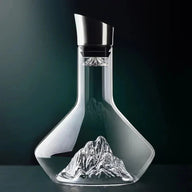 Elegant decanter for red wine displayed on a table