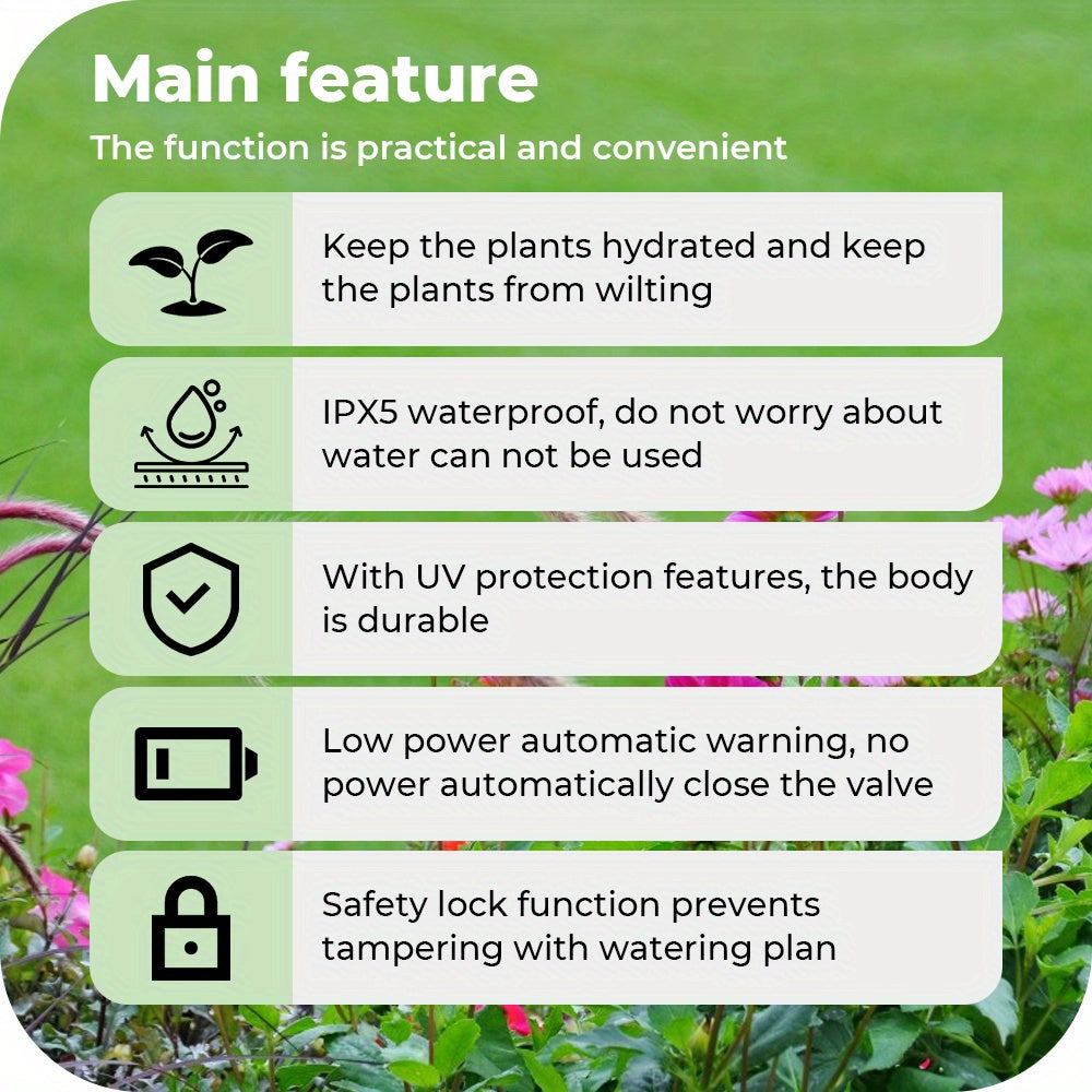 Cauzac™ Dual-Outlet Automatic Water Timer for Precise Outdoor Irrigation