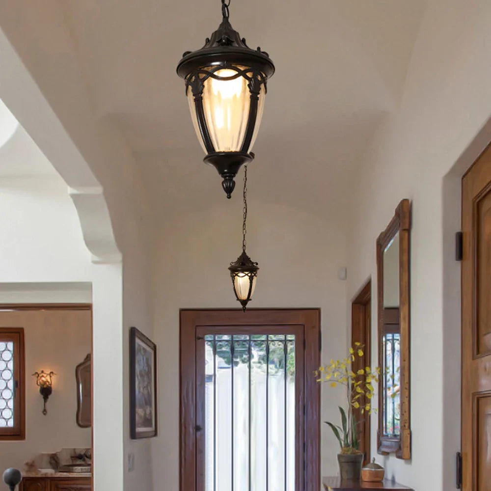 Vintage outdoor lamp used in garden lighting setup with decorative outdoor lighting