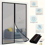 Cauzac™ Easy-Install Magnetic Curtain - Insect & Mosquito Repellent, Breathable Polyester Blend, Classic Style, Perfect for Bedroom, Living Room & Wardrobe Doors