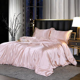 Cauzac™ Premium Satin Silk 4-Piece Bedding Ensemble for Ultimate Relaxation