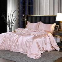Cauzac™ Premium Satin Silk 4-Piece Bedding Ensemble for Ultimate Relaxation