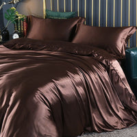 Cauzac™ Premium Satin Silk 4-Piece Bedding Ensemble for Ultimate Relaxation