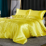 Cauzac™ Premium Satin Silk 4-Piece Bedding Ensemble for Ultimate Relaxation