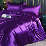 Cauzac™ Premium Satin Silk 4-Piece Bedding Ensemble for Ultimate Relaxation