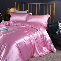 Cauzac™ Premium Satin Silk 4-Piece Bedding Ensemble for Ultimate Relaxation