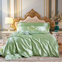 Cauzac™ Premium Satin Silk 4-Piece Bedding Ensemble for Ultimate Relaxation