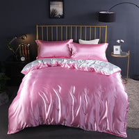 Cauzac™ Premium Satin Silk 4-Piece Bedding Ensemble for Ultimate Relaxation