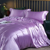 Cauzac™ Premium Satin Silk 4-Piece Bedding Ensemble for Ultimate Relaxation