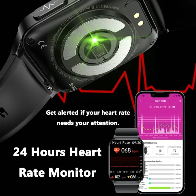 Cauzac™ Advanced Health Monitoring Smartwatch with ECG and Fitness Tracking