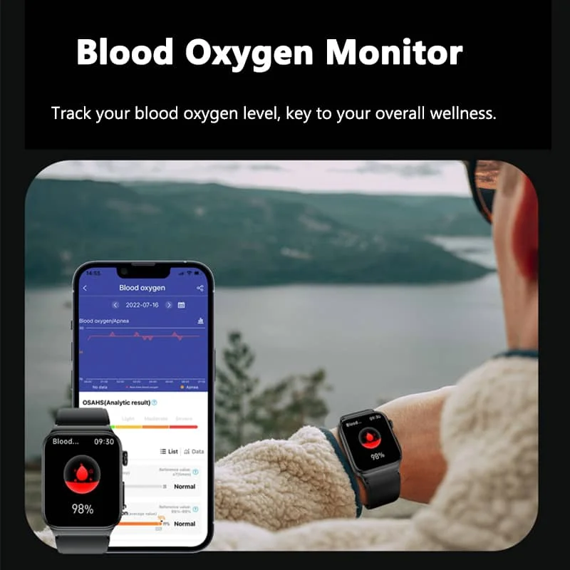 Cauzac™ Advanced Health Monitoring Smartwatch with ECG and Fitness Tracking