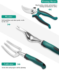 Cauzac™ Complete 11-Piece Aluminum Garden Tools Set