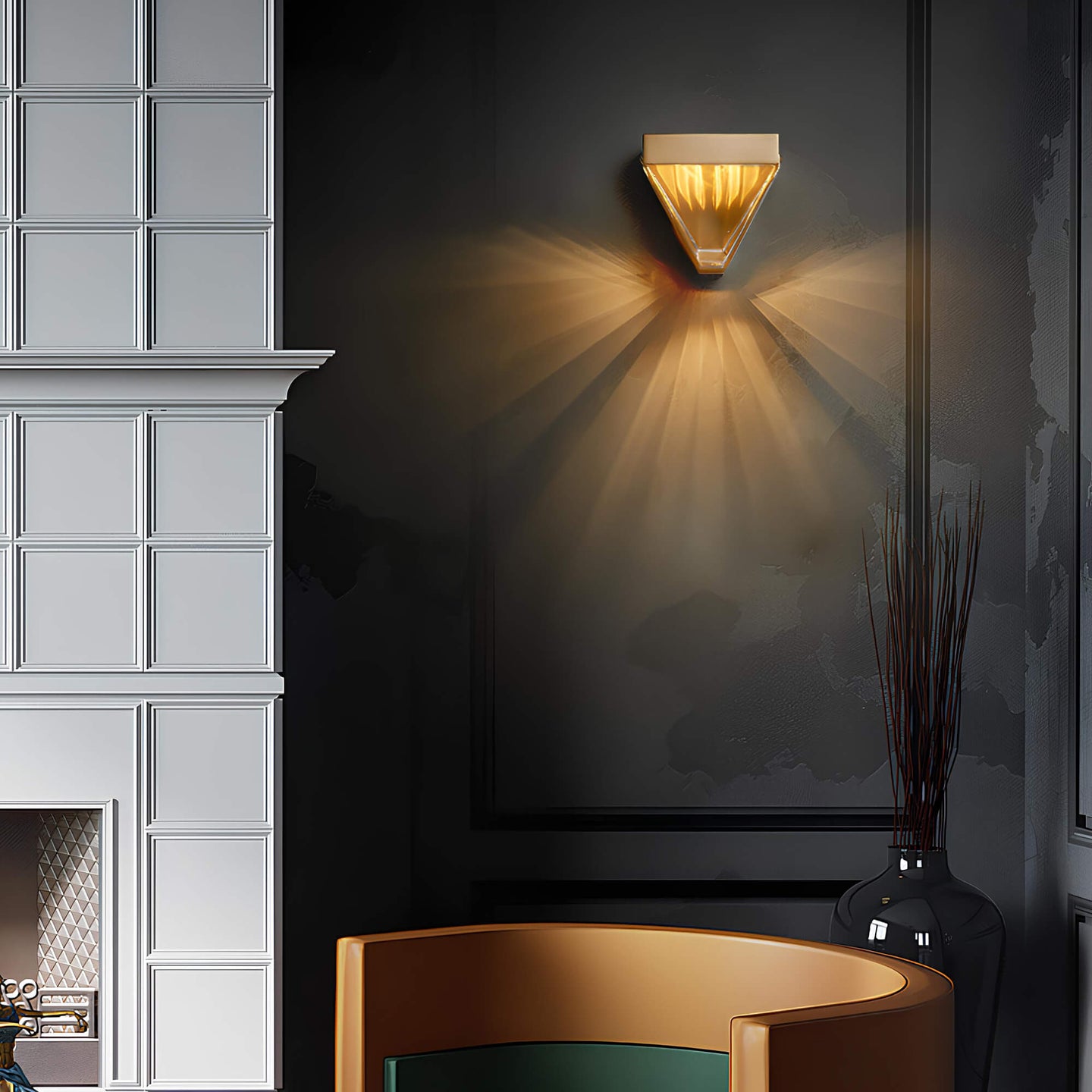 Cauzac™ Artistic Wall Light with Radiant Geometric Design