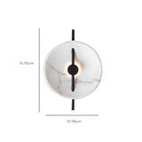 Cauzac™ Modern Round LED Wall Lamp with Marble Finish