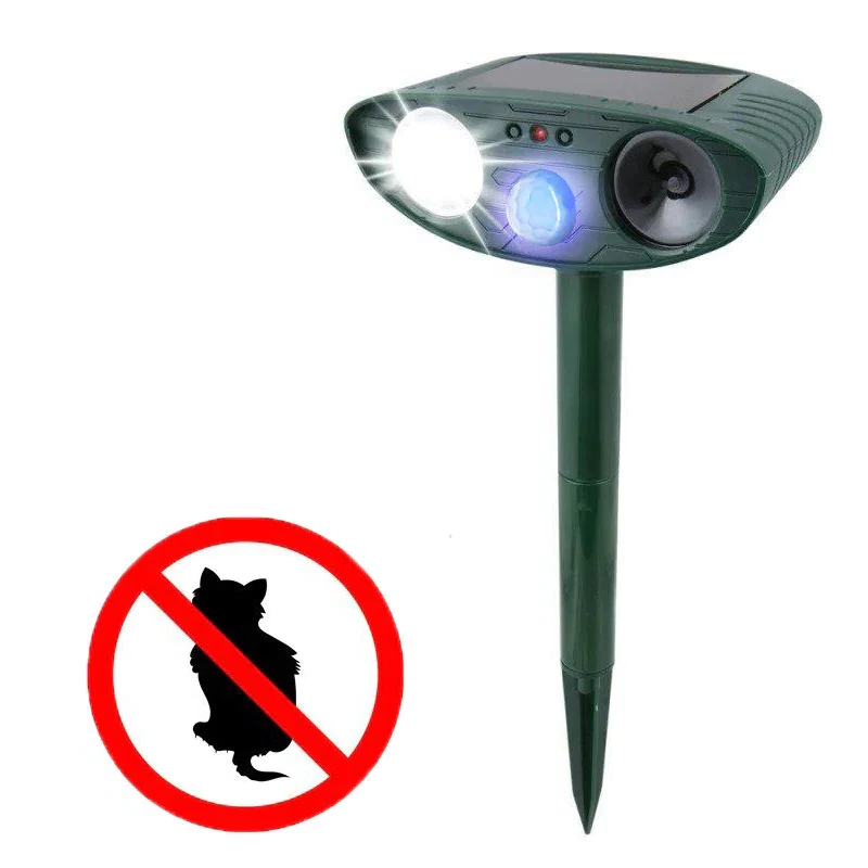 Cauzac™ Solar Ultrasonic Animal Deterrent - Reliable Pet Control