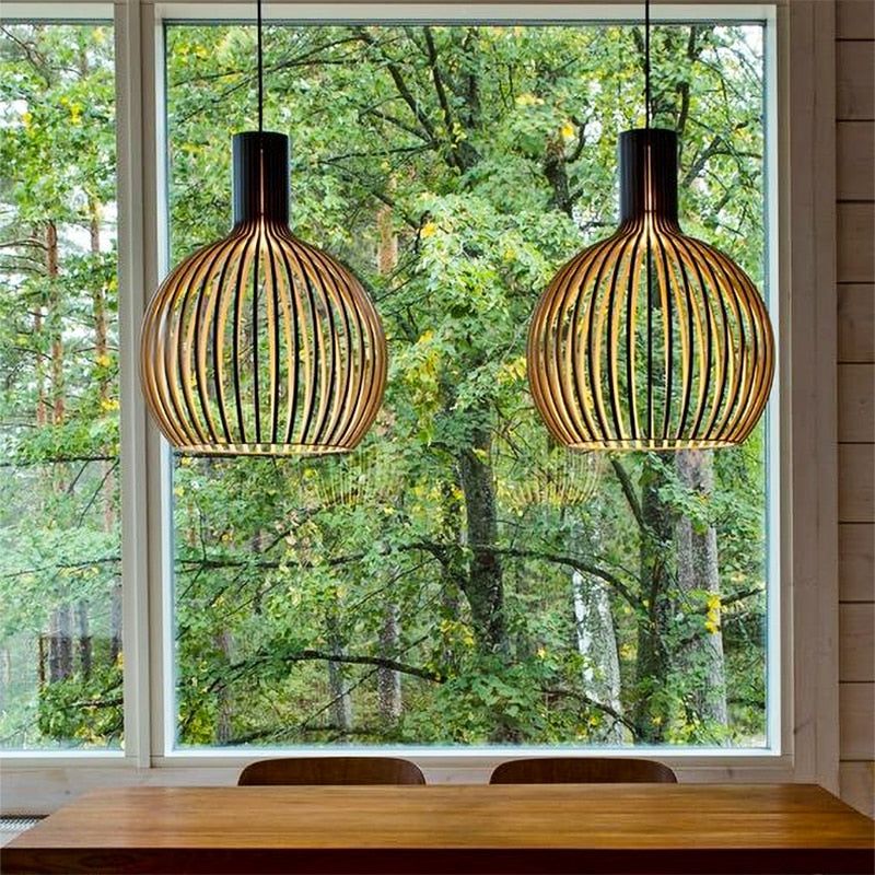 Cauzac™ Exquisite Handmade Wooden Pendant Light