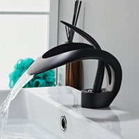 Cauzac™ Contemporary Curved Waterfall Basin Mixer Tap