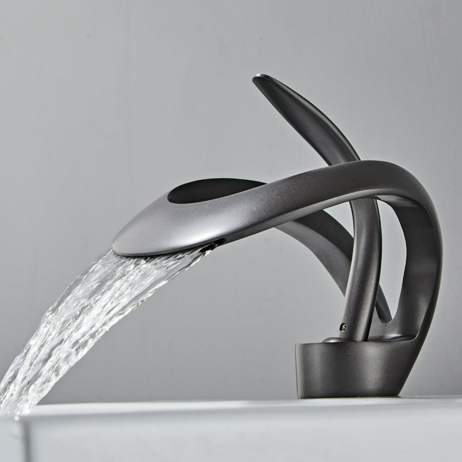 Cauzac™ Contemporary Curved Waterfall Basin Mixer Tap