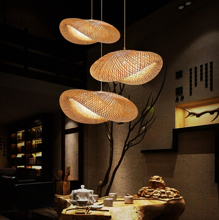 Cauzac™ Eco-Friendly Braided Bamboo Pendant Light