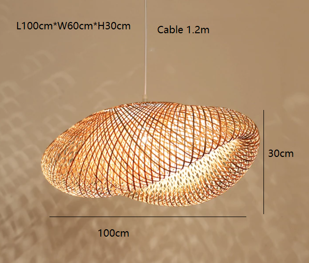 Cauzac™ Eco-Friendly Braided Bamboo Pendant Light