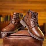 Cauzac™ Timeless Men's Leather Zipper Dress Boots – Durable Elegance