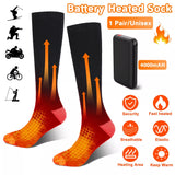 Cauzac™ Unisex Heated Socks with Rechargeable Battery 4000 mAh