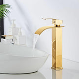 Cauzac™ Elegant Gold Waterfall Bathroom Basin Mixer Faucet