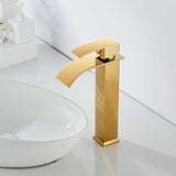 Cauzac™ Elegant Gold Waterfall Bathroom Basin Mixer Faucet