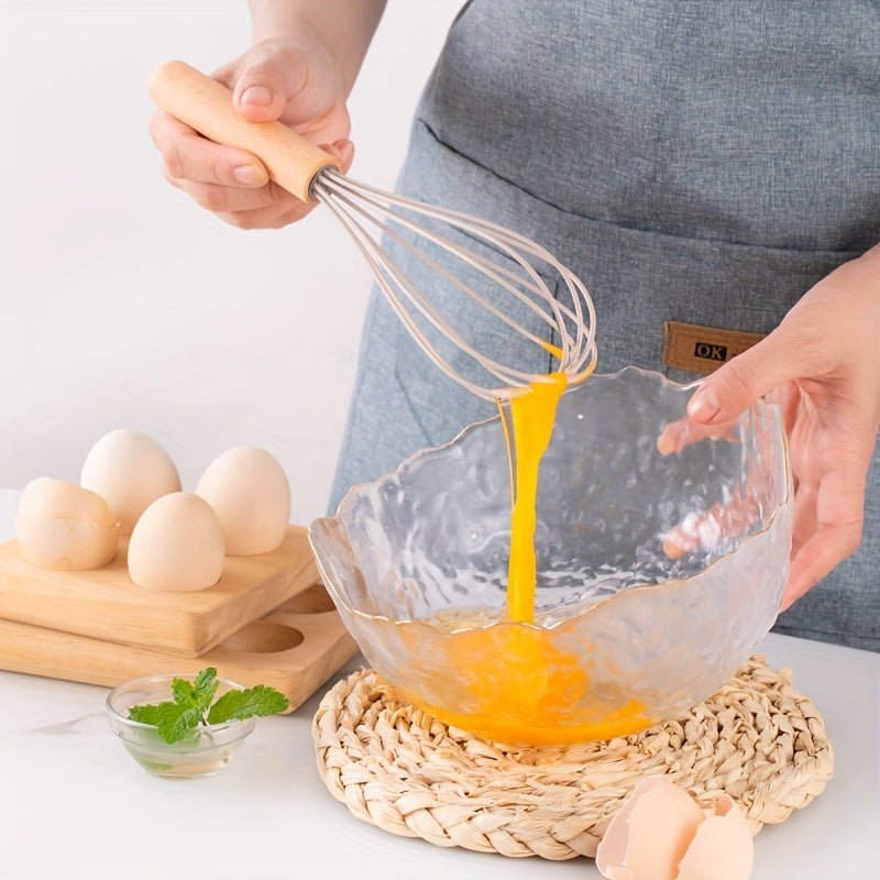 Cauzac™ Heat-Resistant Silicone Utensil Set with Elegant Wooden Handles