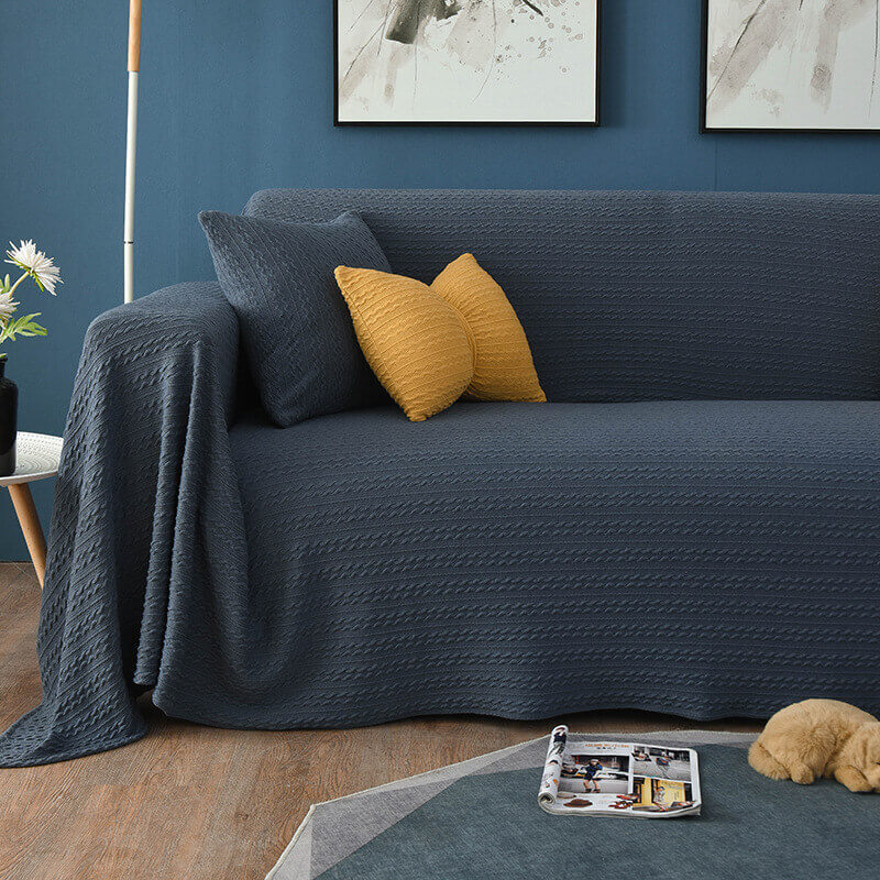 Cauzac™ Extra Large Knitted Sofa Throw Blankets for All Seasons