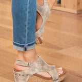 A collection of women's wedge sandals offering comfortable arch support for summer